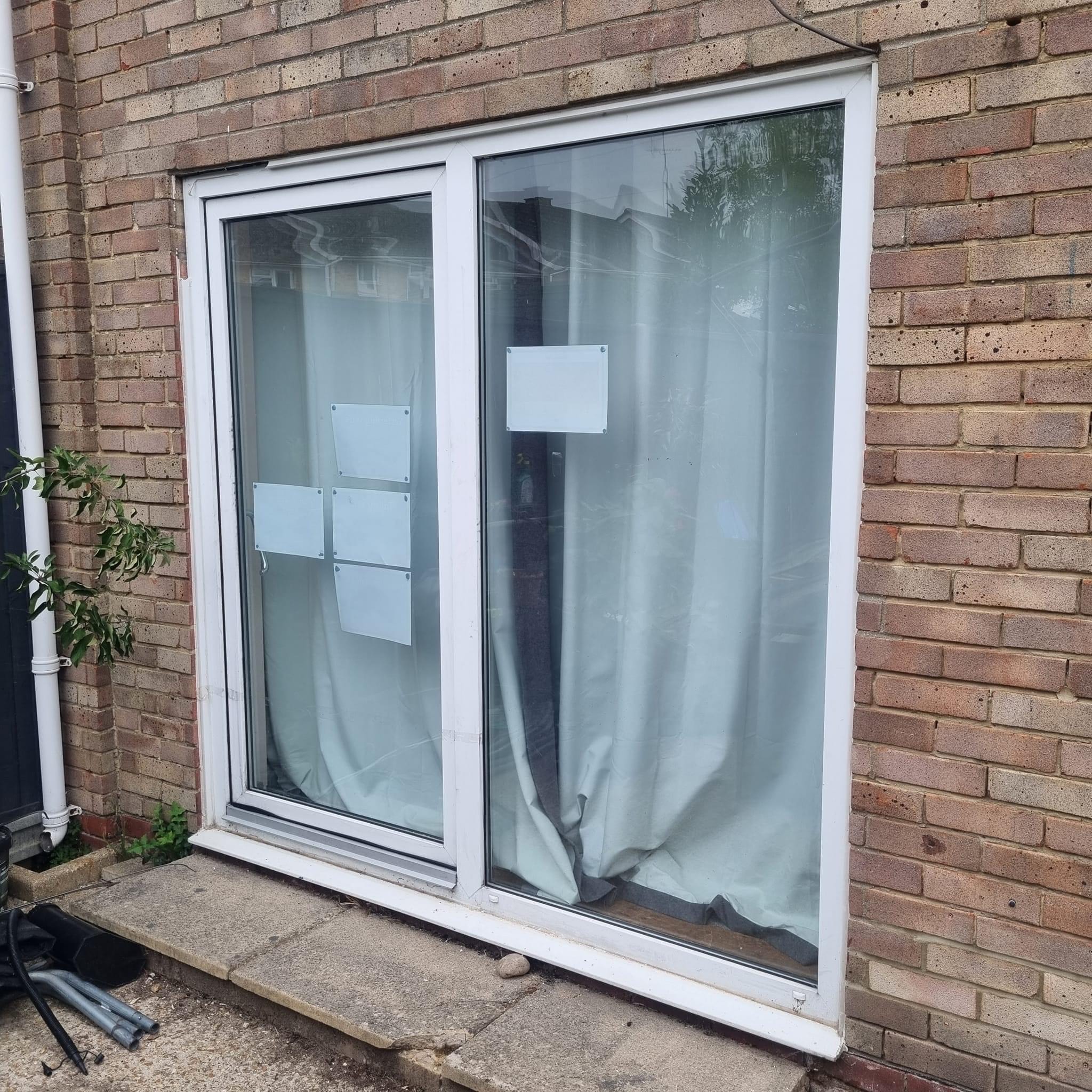 House extension with sliding doors
